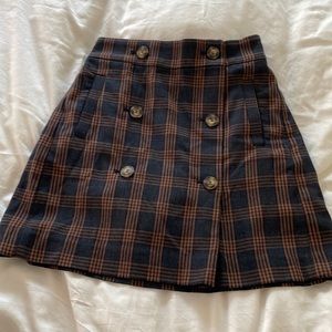 Madewell plaid skirt
